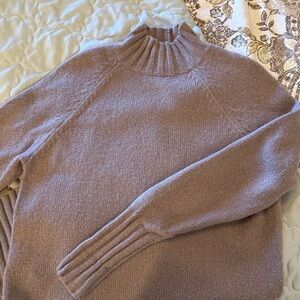 Sweater dress with mock neck